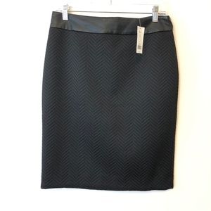 Banana Republic Jacquard Faux Leather Pencil Skirt